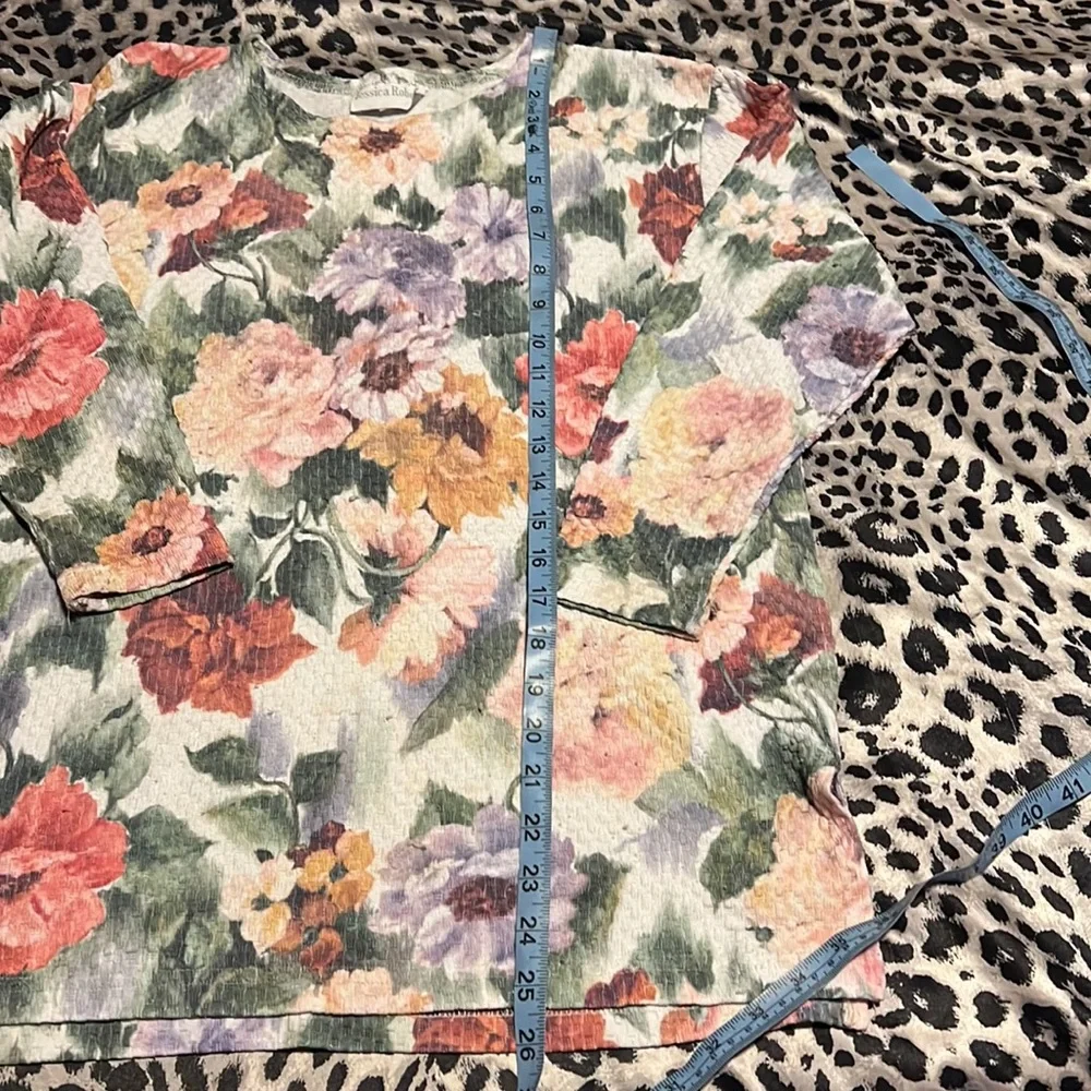 🆑FINAL PRICE‼️ ❤️VINTAGE❤️ Jessica Roberts sweater like long sleeve top - Picture 4 of 5